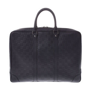 Louis Vuitton Damier Infini Voyage PDV Onyx Black Leather Business Bag